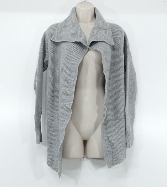 BANANA REPUBLIC Grey Pure CASHMERE Women's Chunky Boho Cardigan Shrug UK 6 8 XS