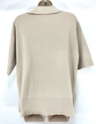 H&M Pale Beige Soft Thin Knit Women's Oversized Collared Jumper Top UK 14 16 L