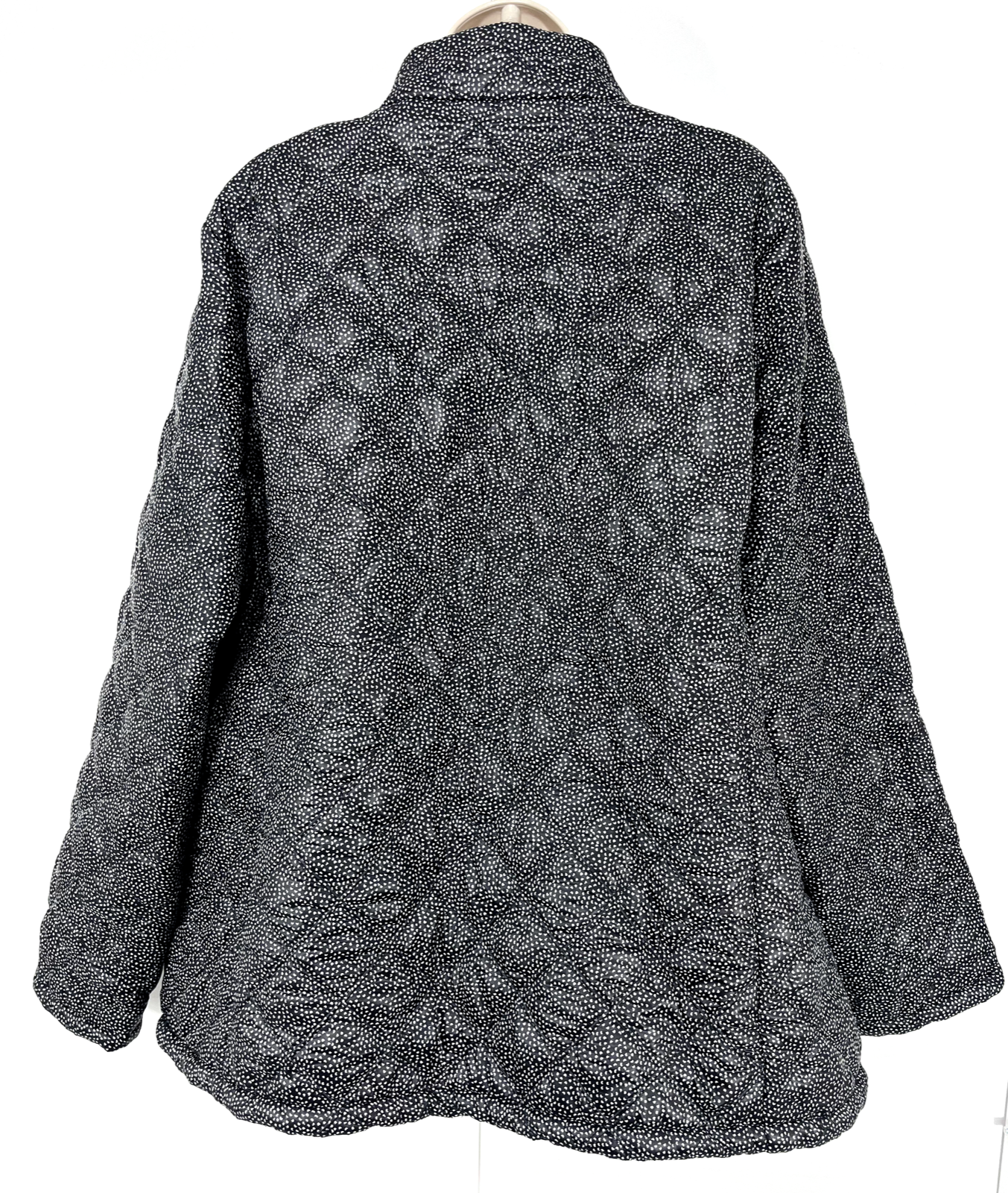 DAVID NIEPER Black Ivory Faux FUR Lined Women's Zipped Quilted Jacket UK 24