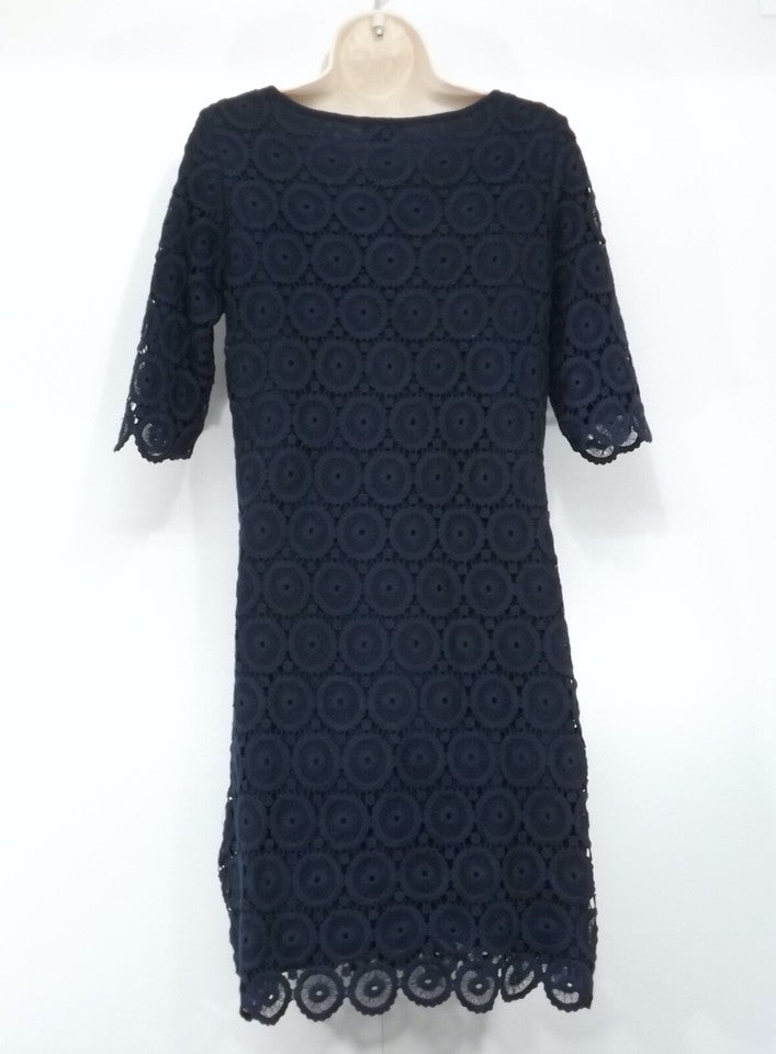 MONSOON Navy Lace Vintage Retro Style Women's Scoop Neck Shift Dress UK 12