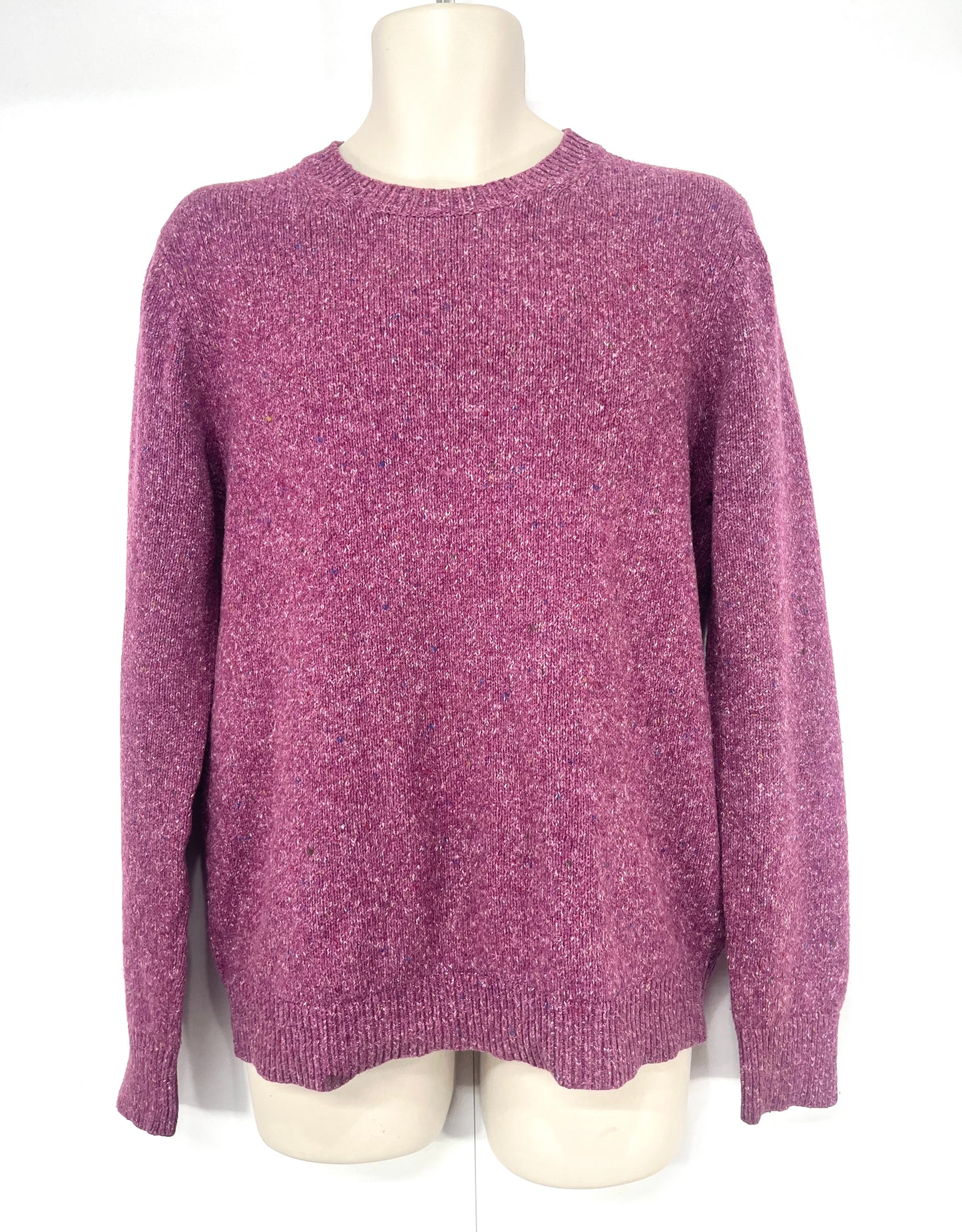 REISS Pink Mix COTTON Blend Soft Thin Knit Mens BRAUN Crew Neck Jumper size M
