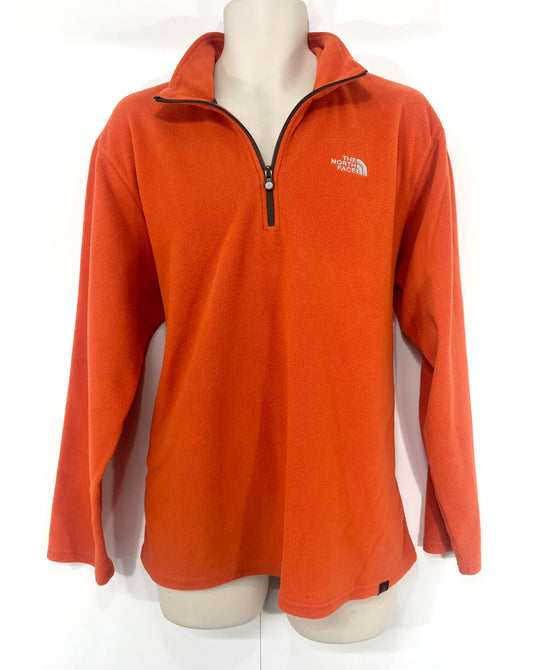 THE NORTH FACE Orange Soft Lightweight Performance Hiking Mens High Zip Neck Jersey size XL