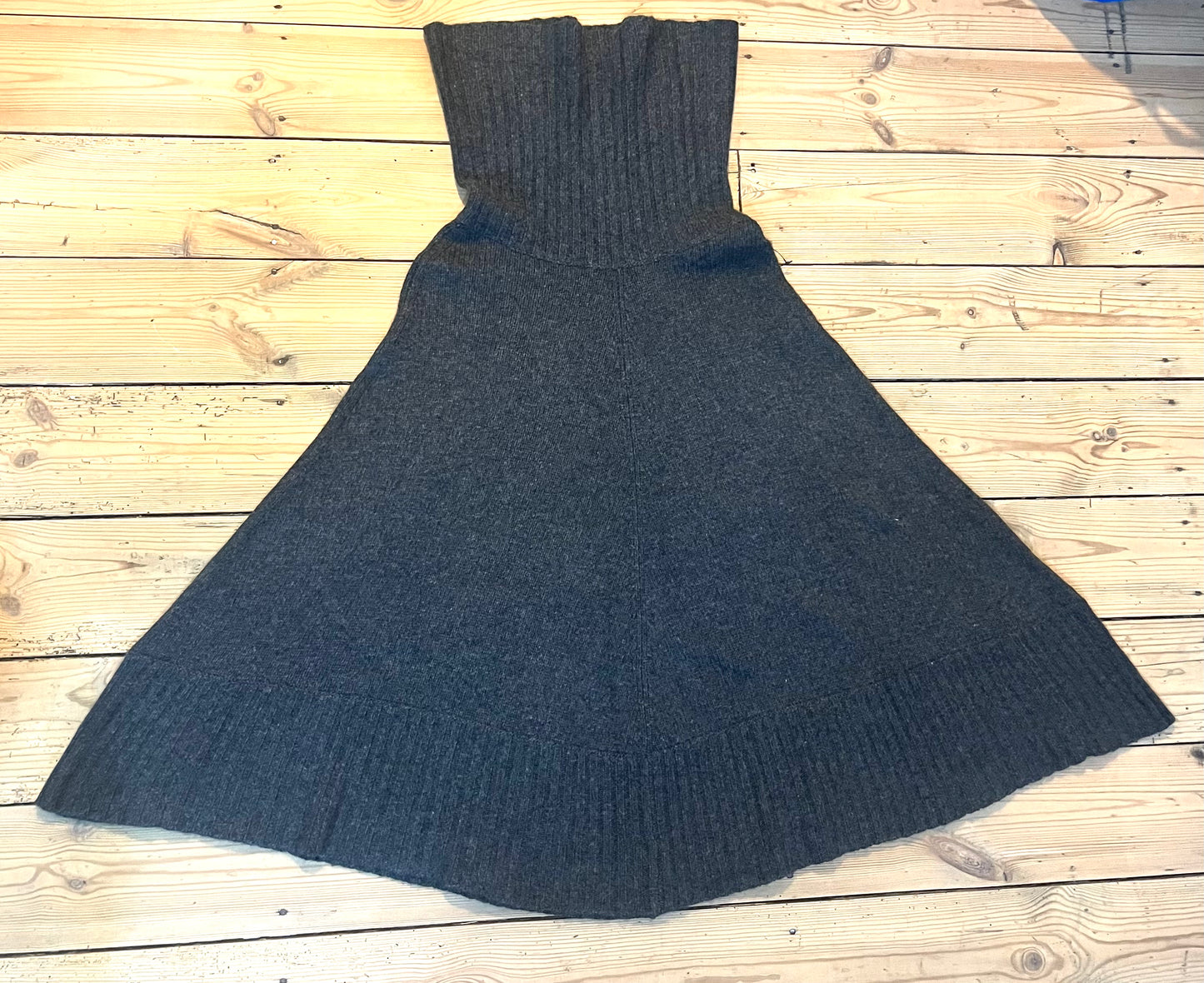 TED BAKER Dark Grey CASHMERE Blend Women's Roll Neck Poncho Jumper UK 12 14 S M