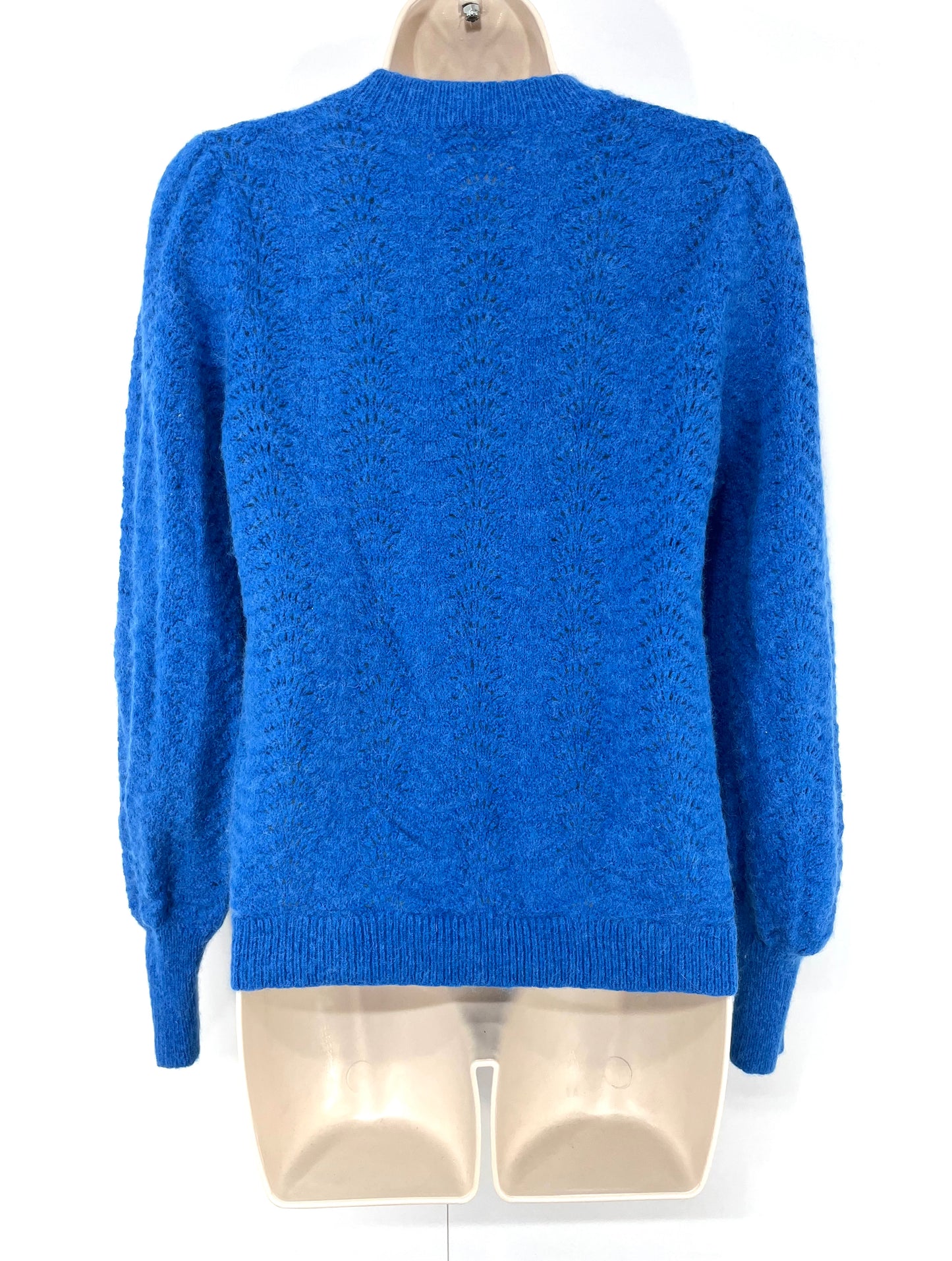 HUSH Soft Thin Knit WOOL ALPACA Blend Women's Blue CIARA Jumper size UK 8 10 S