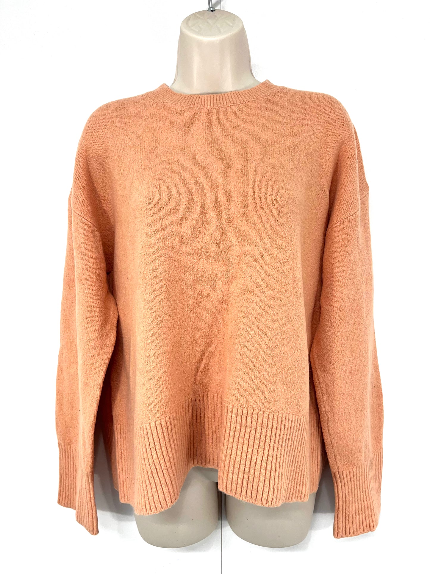 & OTHER STORIES Dusky Orange WOOL COTTON Blend Women's Jumper UK 12 14 M