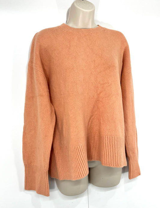 & OTHER STORIES Dusky Orange WOOL COTTON Blend Women's Jumper UK 12 14 M