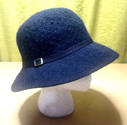 M&S Black WOOL ALPACA Blend Classic Style Women's Bucket Hat size S M NEW