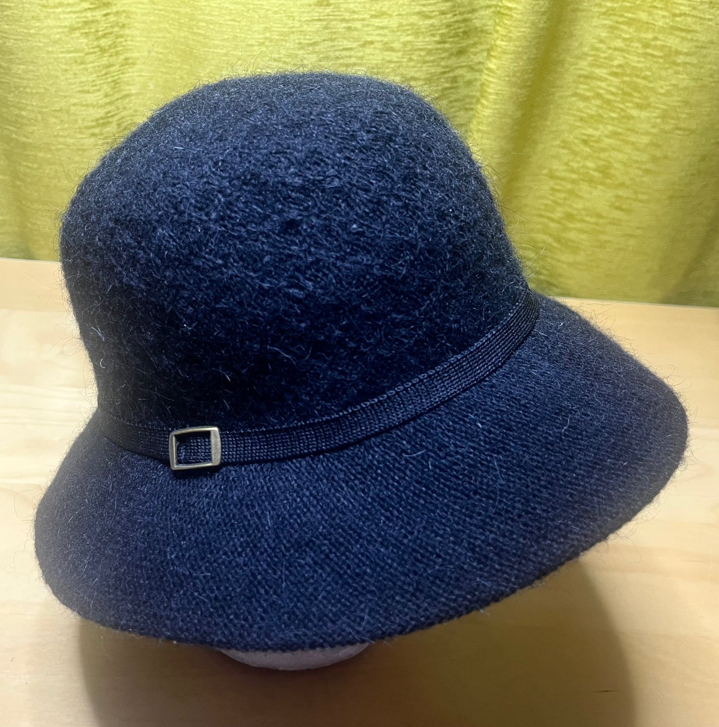 M&S Black WOOL ALPACA Blend Classic Style Women's Bucket Hat size S M NEW