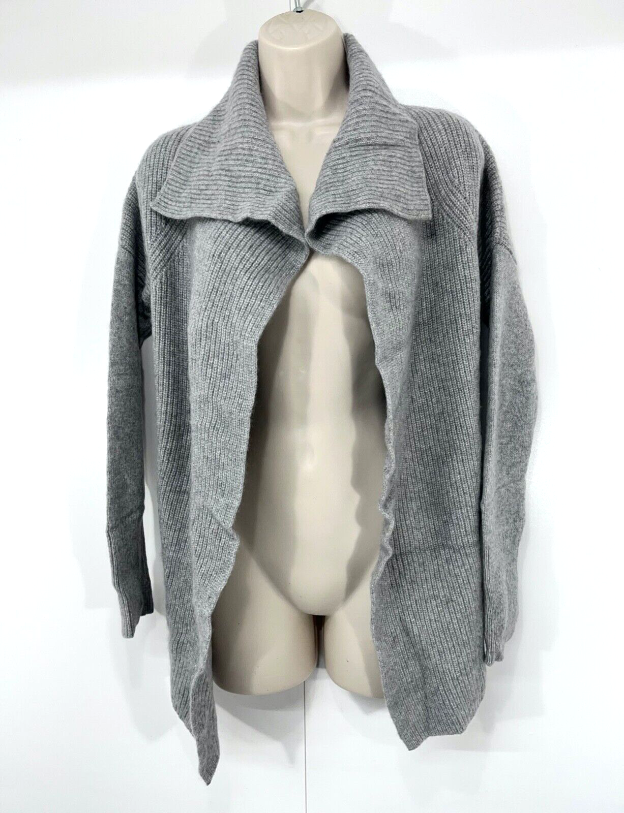 BANANA REPUBLIC Grey Pure CASHMERE Women's Chunky Boho Cardigan Shrug UK 6 8 XS