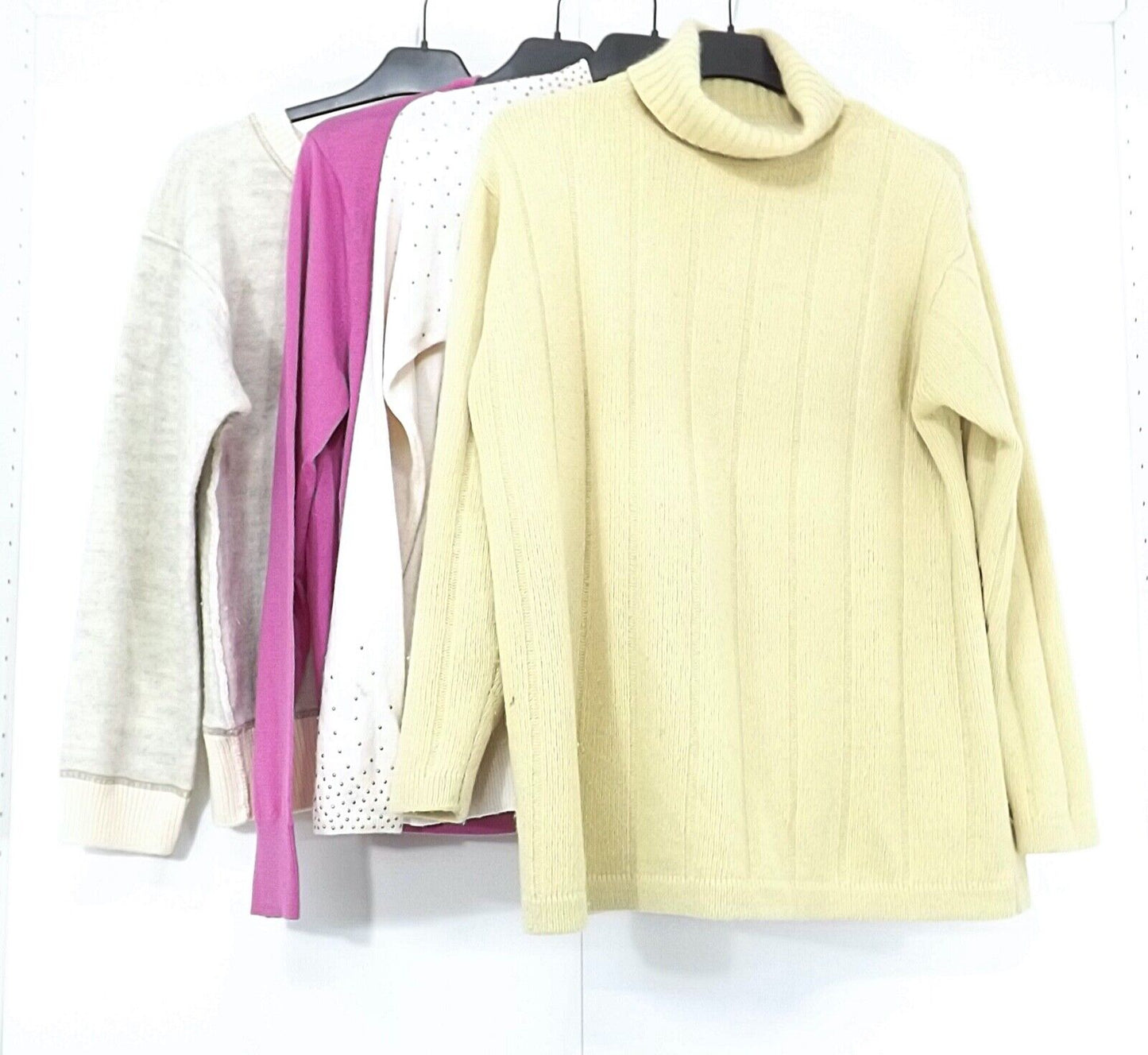 L.K.BENNETT MARK JACOBS VALERIE STEVENS UNIQLO  Repair Crafting Upcycling WOOL CASHMERE Blend Women's 4 Jumpers Bundle