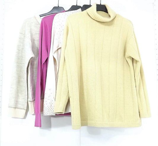 L.K.BENNETT MARK JACOBS VALERIE STEVENS UNIQLO  Repair Crafting Upcycling WOOL CASHMERE Blend Women's 4 Jumpers Bundle