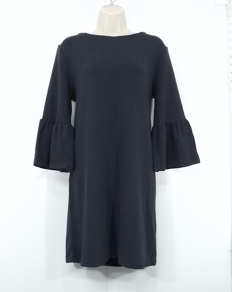 FRENCH CONNECTION Navy Soft Thin Jersey Boho Retro Women's A-Line Dress Tunic UK 12 NEW