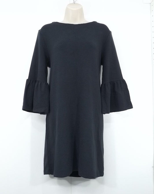 FRENCH CONNECTION Navy Soft Thin Jersey Boho Retro Women's A-Line Dress Tunic UK 12 NEW