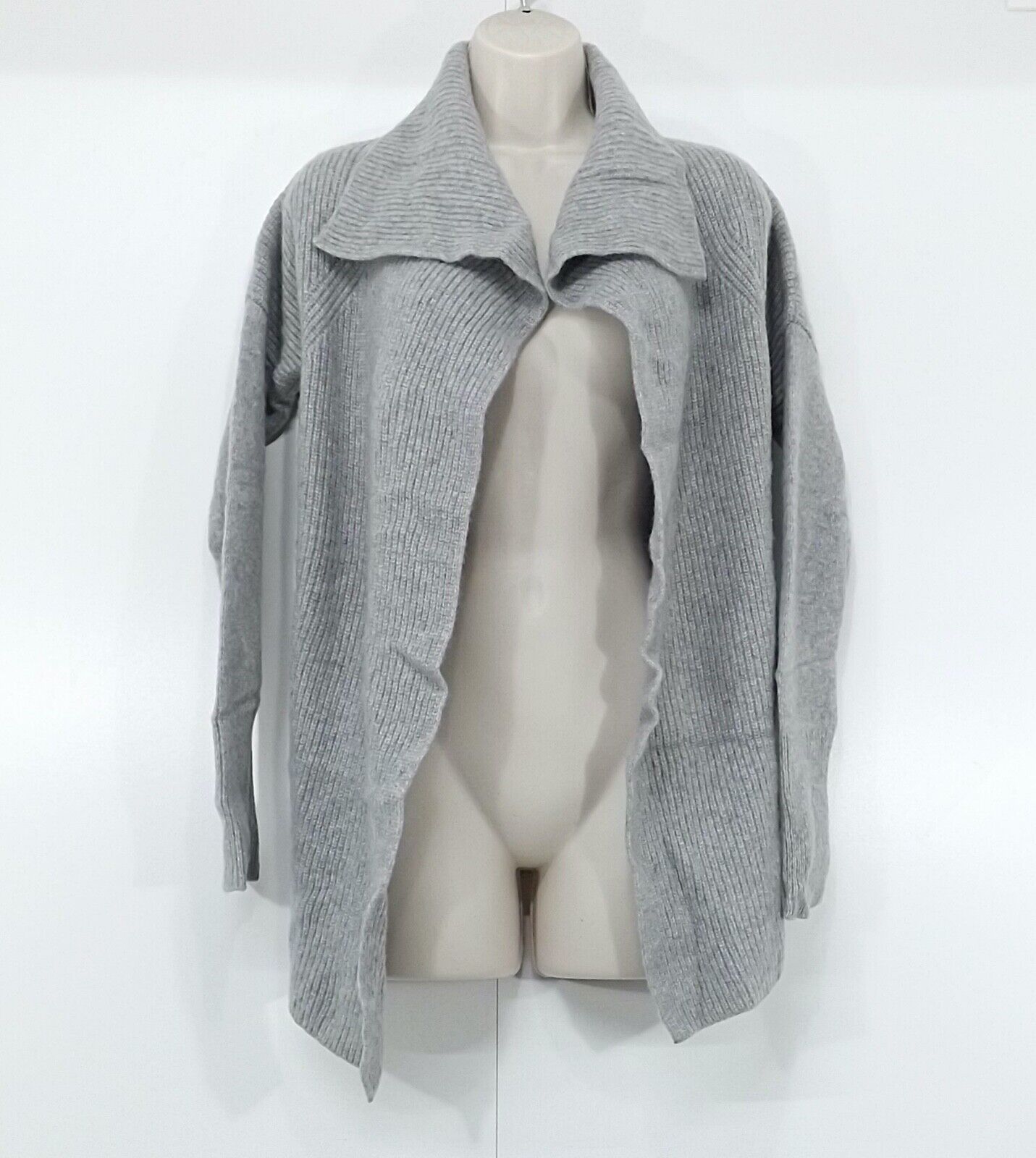 BANANA REPUBLIC Grey Pure CASHMERE Women's Chunky Boho Cardigan Shrug UK 6 8 XS