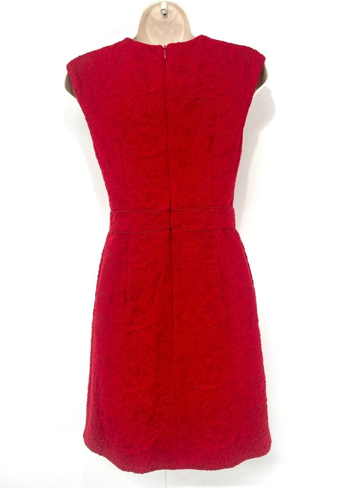MAX MARA Marella Red Women's Short Shift Dress size UK 8 10 S Floral Jersey SILK Blend