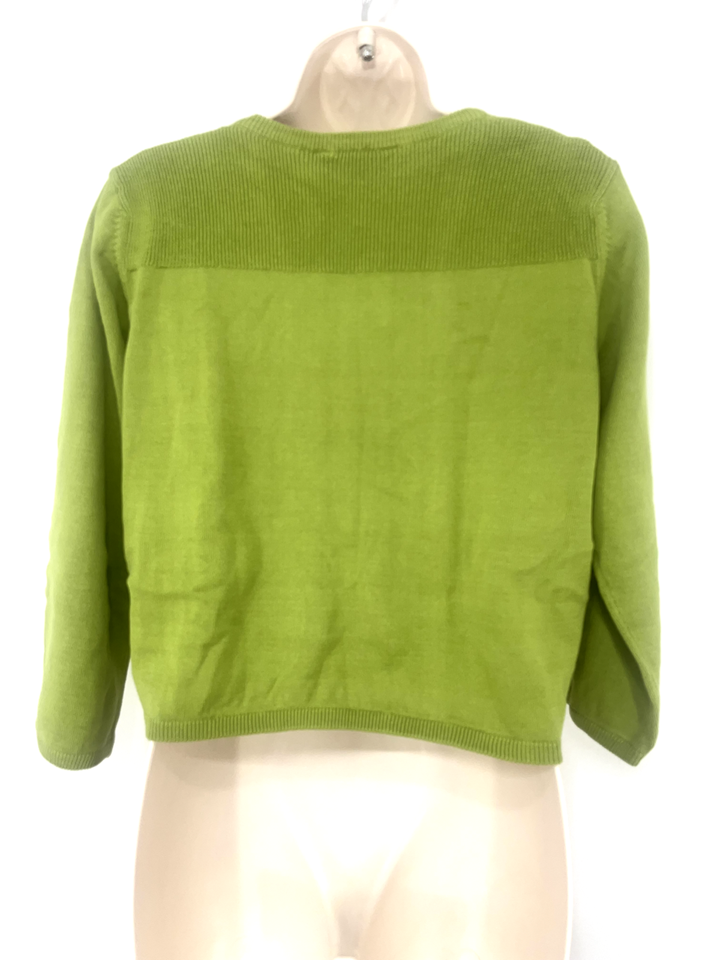 DEBENHAMS Green Multicoloured COTTON Women's Bolero Cardigan Camisole Top Set UK 16