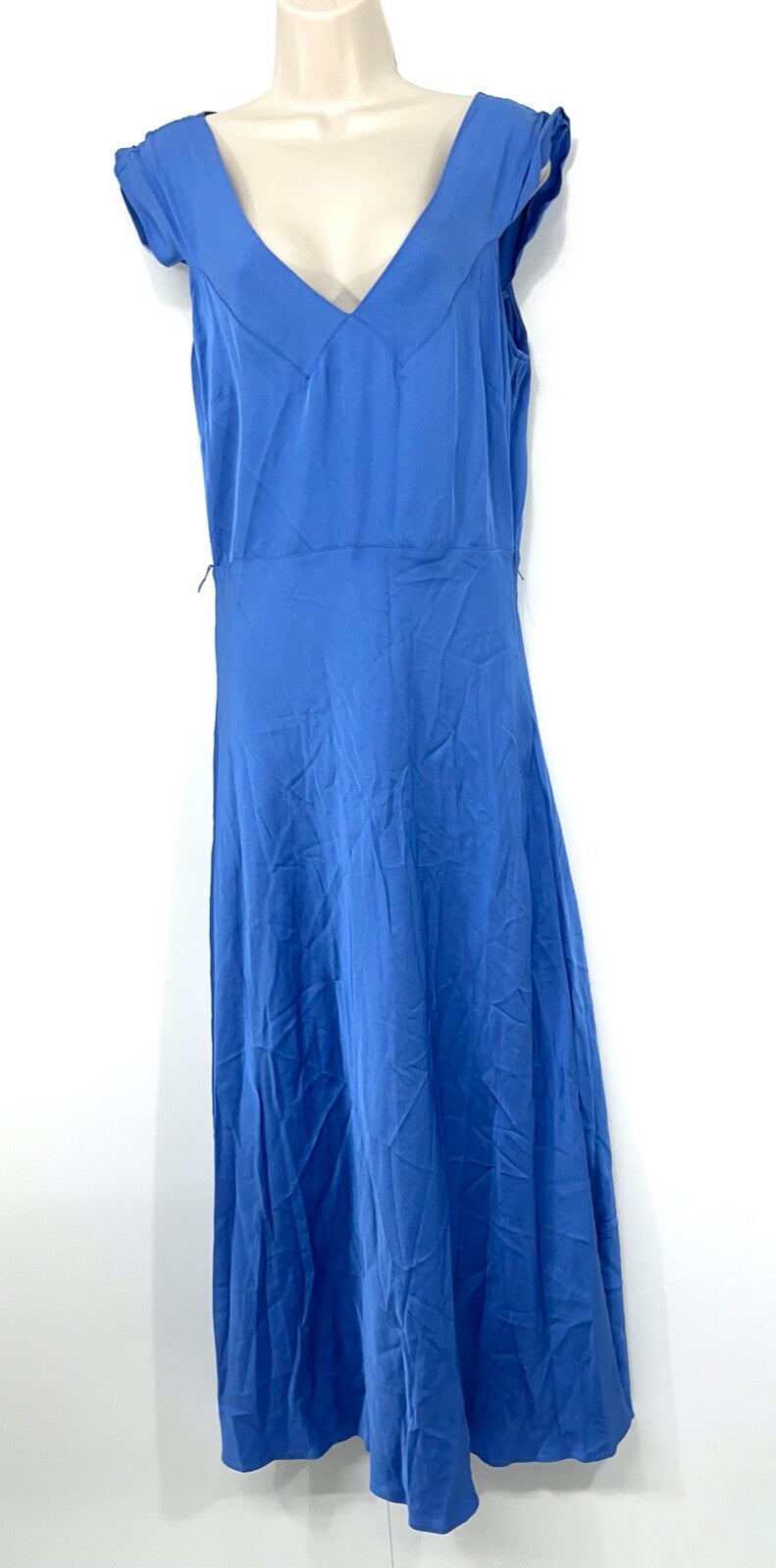 TED BAKER Blue NOEMI Women's Fit & Flare Long Midi Dress UK 12