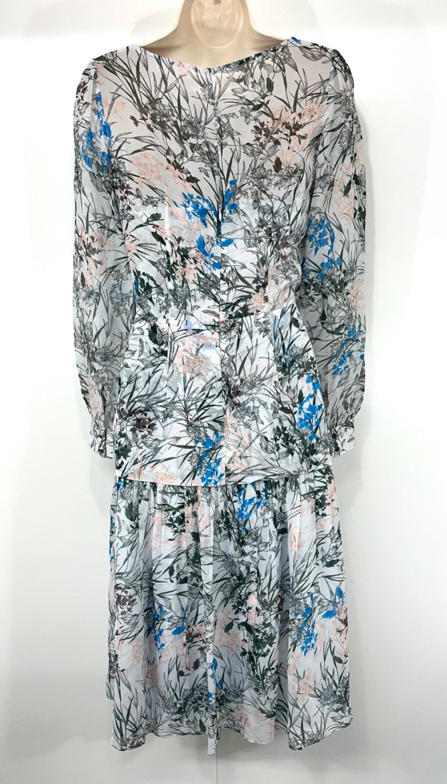 REISS Multicoloured Floral Classic Retro Style Pure SILK Women's NYLA Dress UK 6