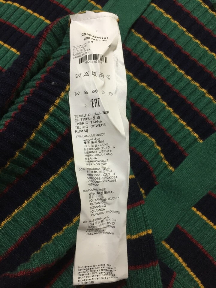 JEJIA Green Navy CAHSMERE MERINO WOOL Blend Thin Knit Women's V-Neck Cardigan UK 10 12 S