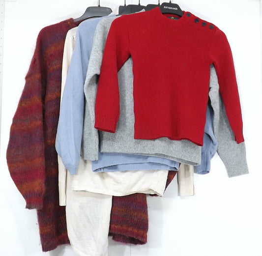 ALLSAINTS MARKS & SPENCER NEXT UNIQLO Repair Crafting Upcycle Women's 5 WOOL Jumpers Bundle