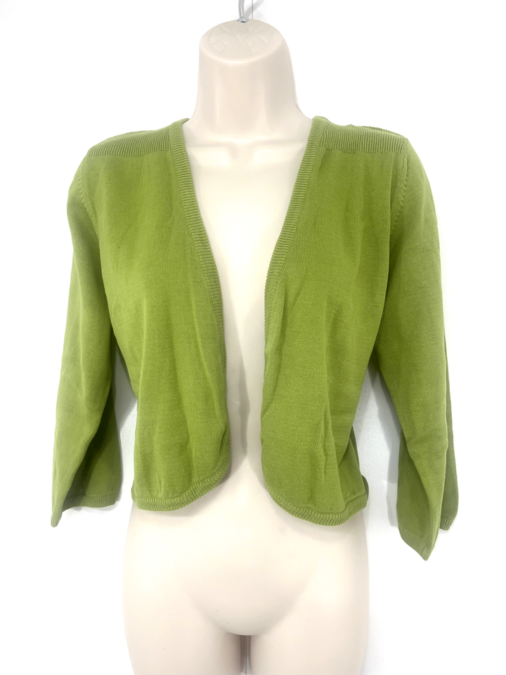 DEBENHAMS Green Multicoloured COTTON Women's Bolero Cardigan Camisole Top Set UK 16