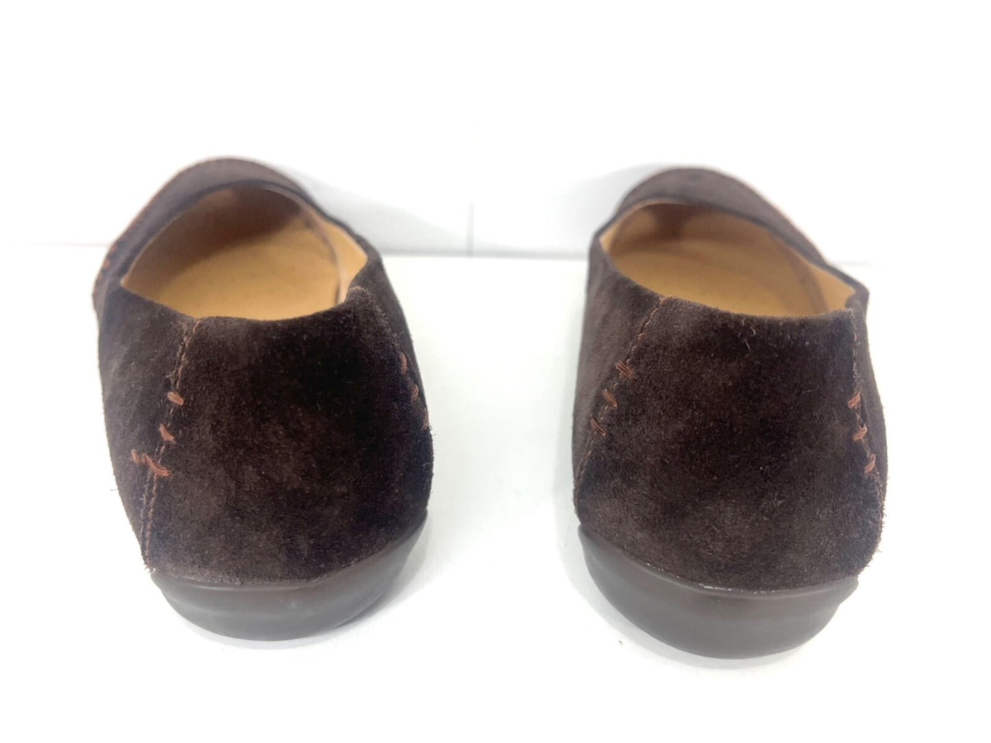 CLARKS Active Air Dark Brown REAL LEATHER Suede Women's Pumps Loafers UK 6.5