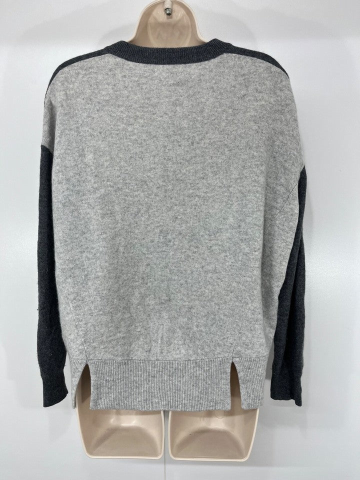 DUFFY Grey Thin Knit Pure CASHMERE Relaxed Fit Women's Boho Jumper UK 12 14 M