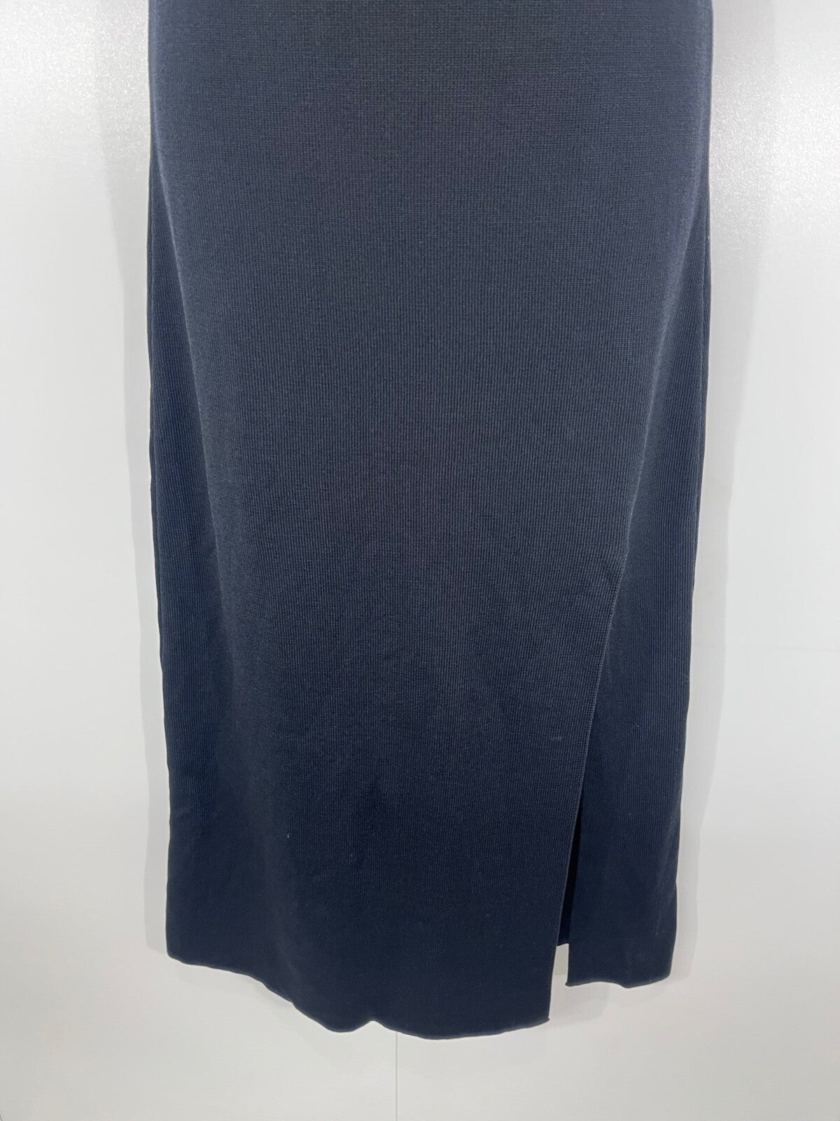 ZARA Black Jersey Classic Style Women's Long A-Line Dress with side Split UK 8 10 S