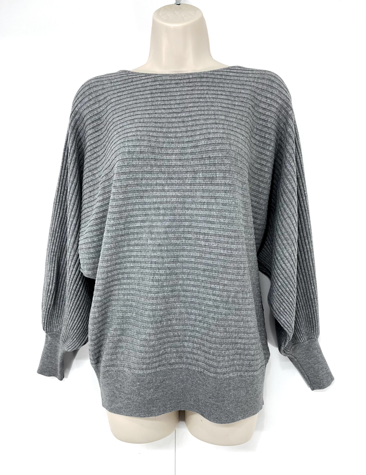 PHASE EIGHT Grey Soft Thin Knit Retro Classic Women's Batwing Jumper UK 8 10 S