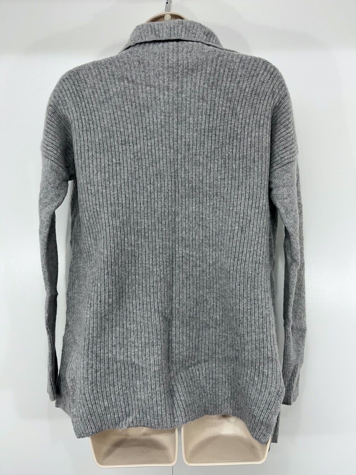 BANANA REPUBLIC Grey Pure CASHMERE Women's Chunky Boho Cardigan Shrug UK 6 8 XS