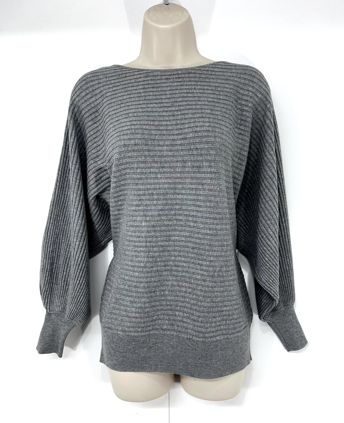 PHASE EIGHT Grey Soft Thin Knit Retro Classic Women's Batwing Jumper UK 8 10 S