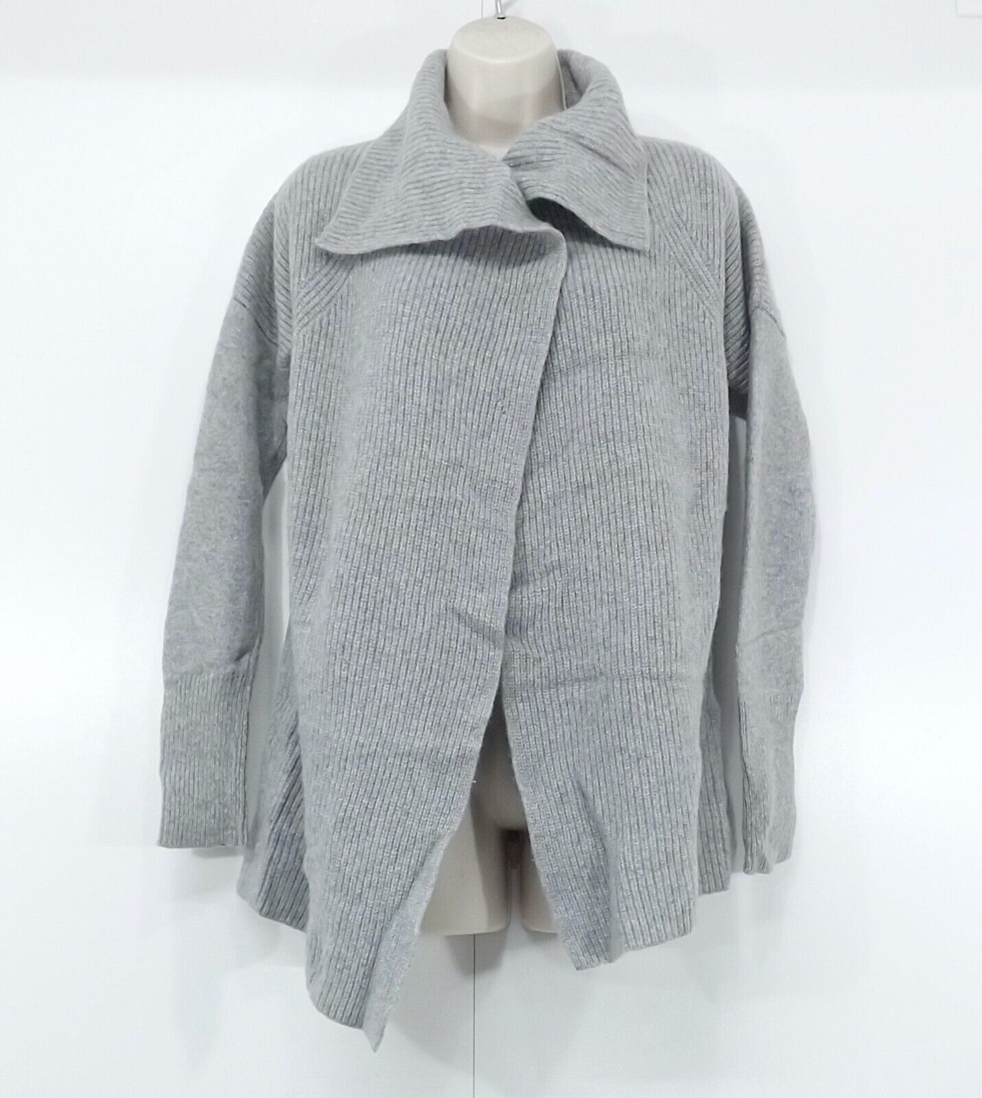 BANANA REPUBLIC Grey Pure CASHMERE Women's Chunky Boho Cardigan Shrug UK 6 8 XS