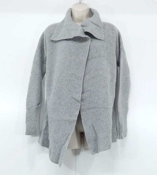 BANANA REPUBLIC Grey Pure CASHMERE Women's Chunky Boho Cardigan Shrug UK 6 8 XS