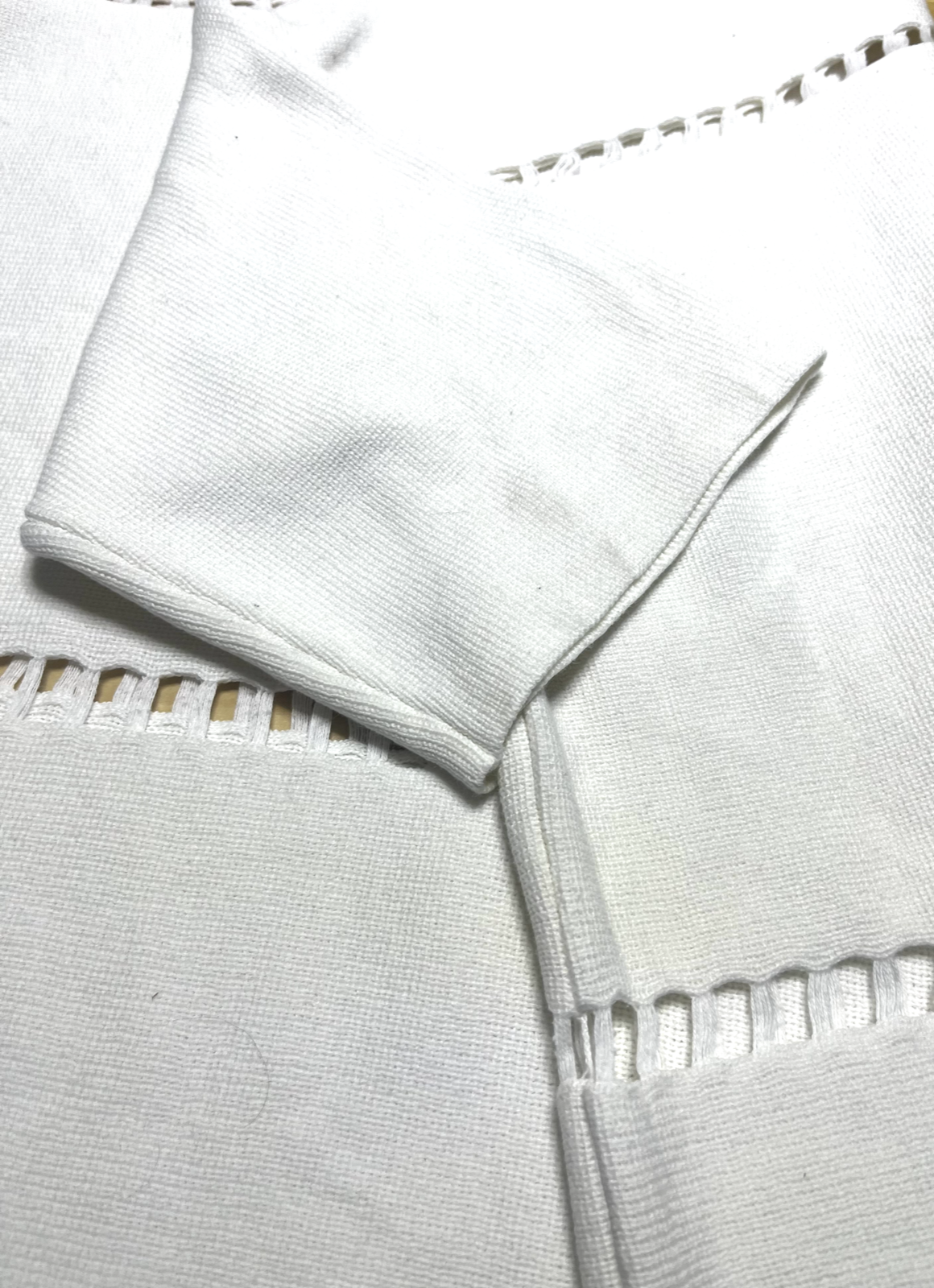 FRENCH CONNECTION Cream Pure COTTON Women's Oversized High Neck Jumper UK 8 10 S