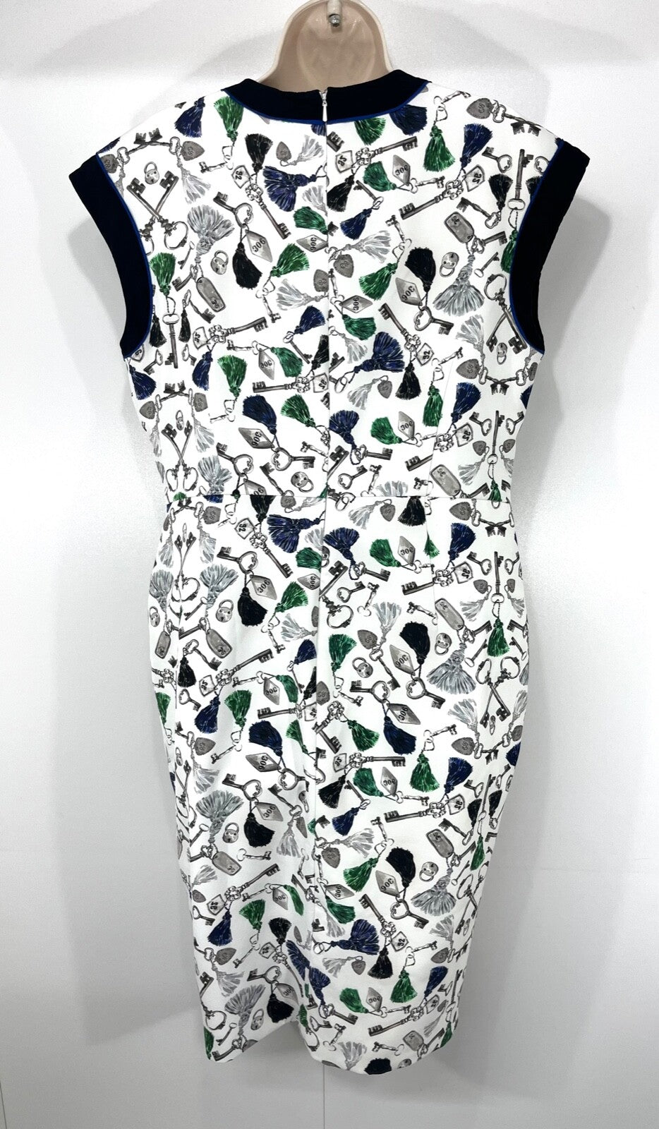 DAMSEL IN A DRESS Cream Multicoloured Classic Crossover Women's Shift Dress UK 16