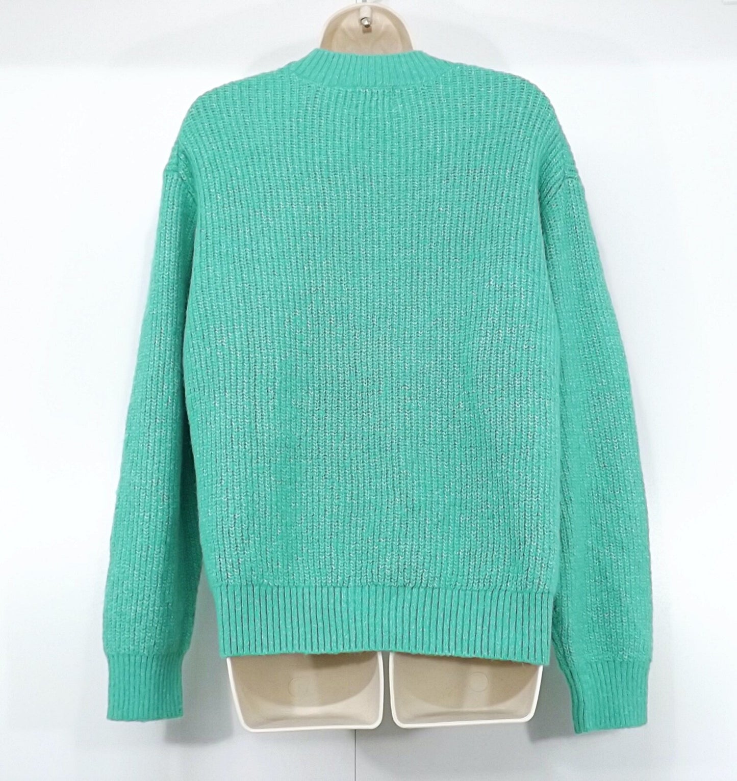 H&M Green Mix Soft Chunky Knit WOOL Blend Women's Oversized Jumper UK 8 10 S