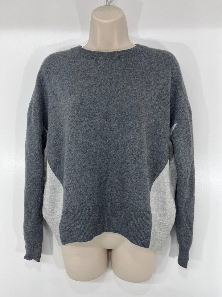 DUFFY Grey Thin Knit Pure CASHMERE Relaxed Fit Women's Boho Jumper UK 12 14 M