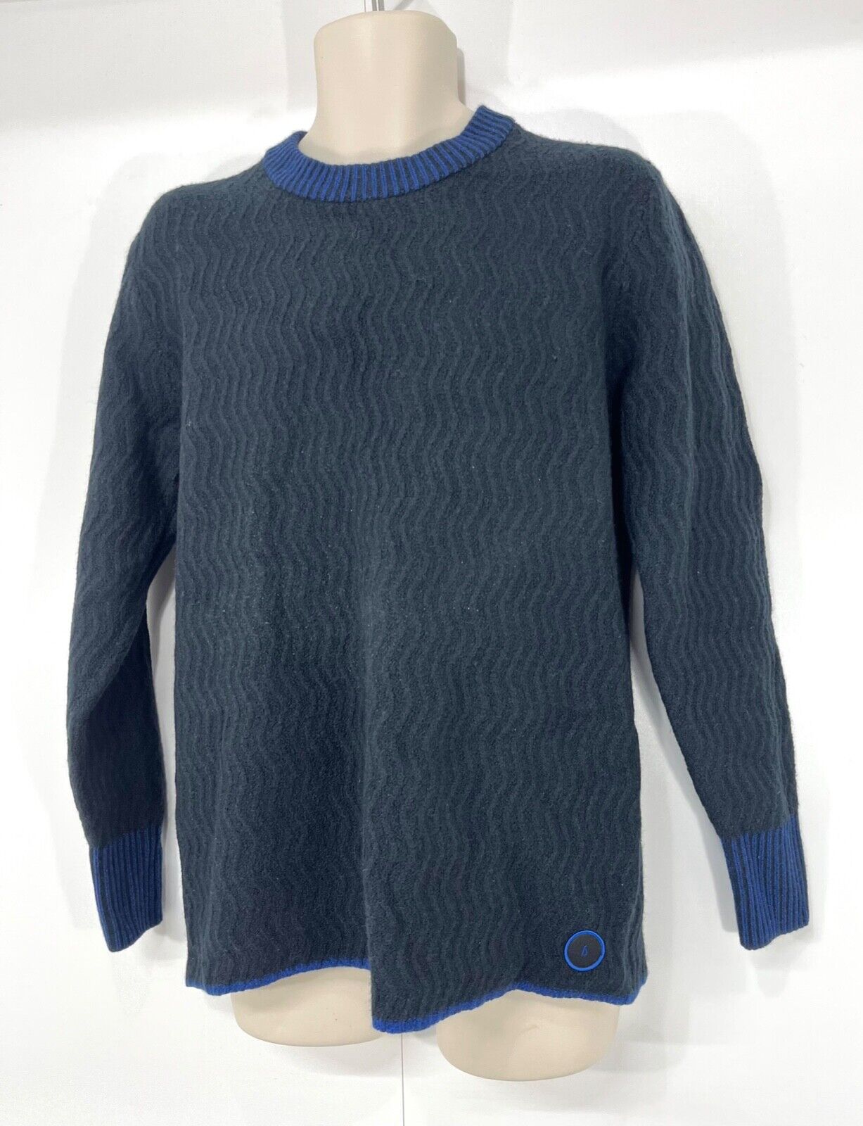 ALLBIRDS Black Soft Chunky Knit MERINO WOOL Mens Crew Neck Jumper size M NEW