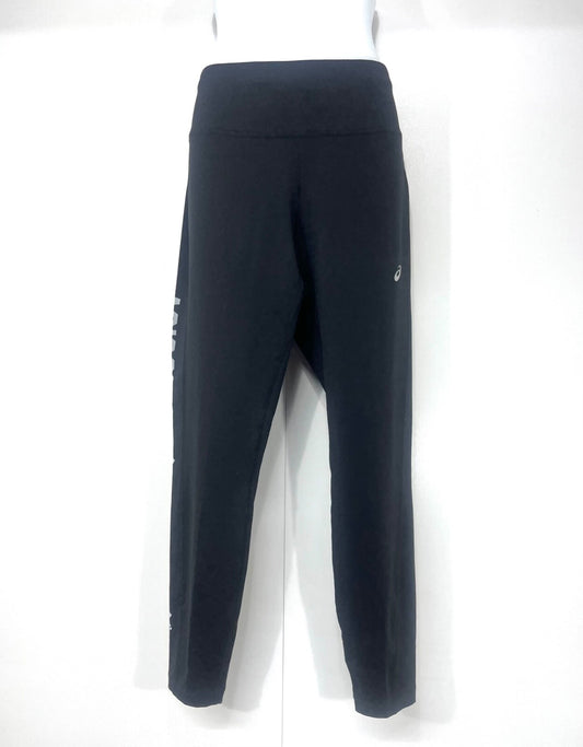 ASICS Black Thin Jersey Running Gym Yoga Women's Leggings UK 14 16 L